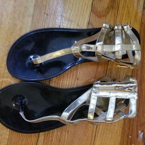 Black & Gold sandals